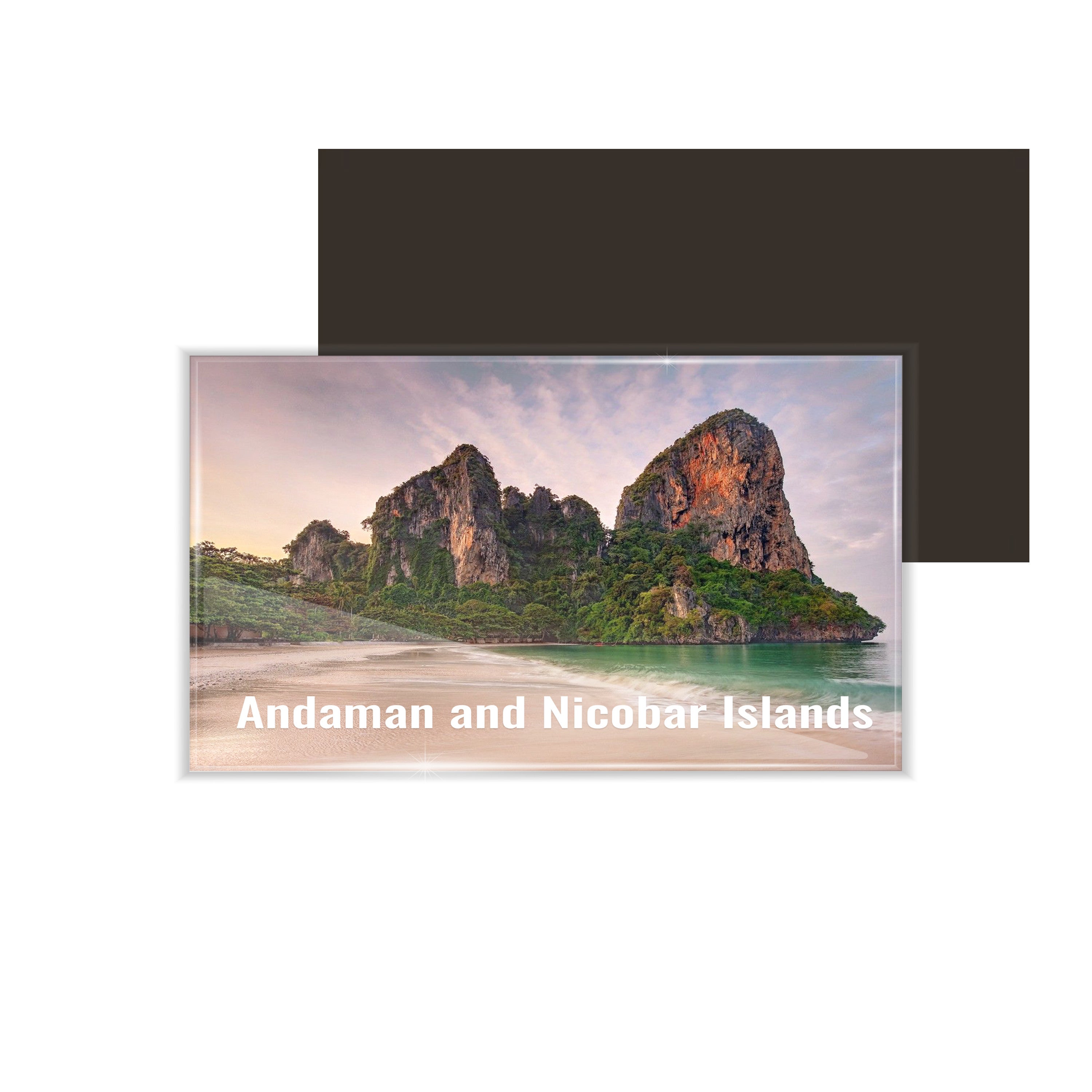 dhcrafts Fridge Magnet Rectangle Acrylic Glass (8.6 x 5.4 cm) Multicolor Travel Russia D3 Design Pack of 1